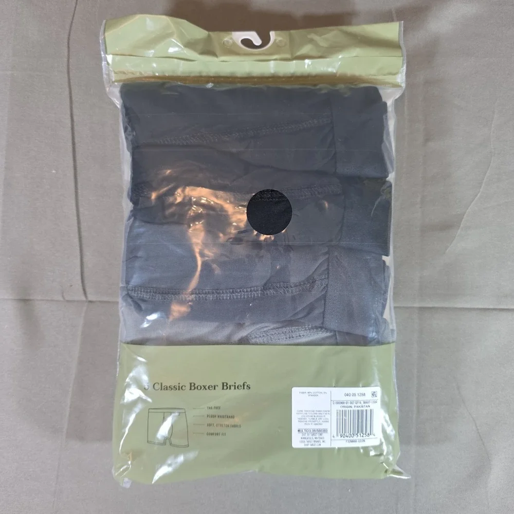 Goodfellow & Co - Classic Boxer Brief, M size, tag free, soft, stretch - 5 Pairs